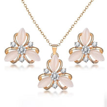 Load image into Gallery viewer, ZOSHI Hot Sale Fashion Women Jewelry Classy Sparking Crystal Necklace Wedding Gold/Silver Jewelry Set Woman Dress Accessories