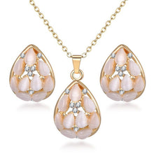 Load image into Gallery viewer, ZOSHI Hot Sale Fashion Women Jewelry Classy Sparking Crystal Necklace Wedding Gold/Silver Jewelry Set Woman Dress Accessories