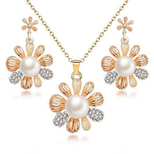 Load image into Gallery viewer, ZOSHI Hot Sale Fashion Women Jewelry Classy Sparking Crystal Necklace Wedding Gold/Silver Jewelry Set Woman Dress Accessories