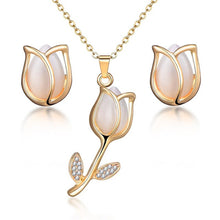 Load image into Gallery viewer, ZOSHI Hot Sale Fashion Women Jewelry Classy Sparking Crystal Necklace Wedding Gold/Silver Jewelry Set Woman Dress Accessories