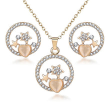 Load image into Gallery viewer, ZOSHI Hot Sale Fashion Women Jewelry Classy Sparking Crystal Necklace Wedding Gold/Silver Jewelry Set Woman Dress Accessories
