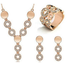Load image into Gallery viewer, ZOSHI Hot Sale Fashion Women Jewelry Classy Sparking Crystal Necklace Wedding Gold/Silver Jewelry Set Woman Dress Accessories