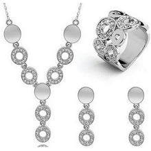 Load image into Gallery viewer, ZOSHI Hot Sale Fashion Women Jewelry Classy Sparking Crystal Necklace Wedding Gold/Silver Jewelry Set Woman Dress Accessories